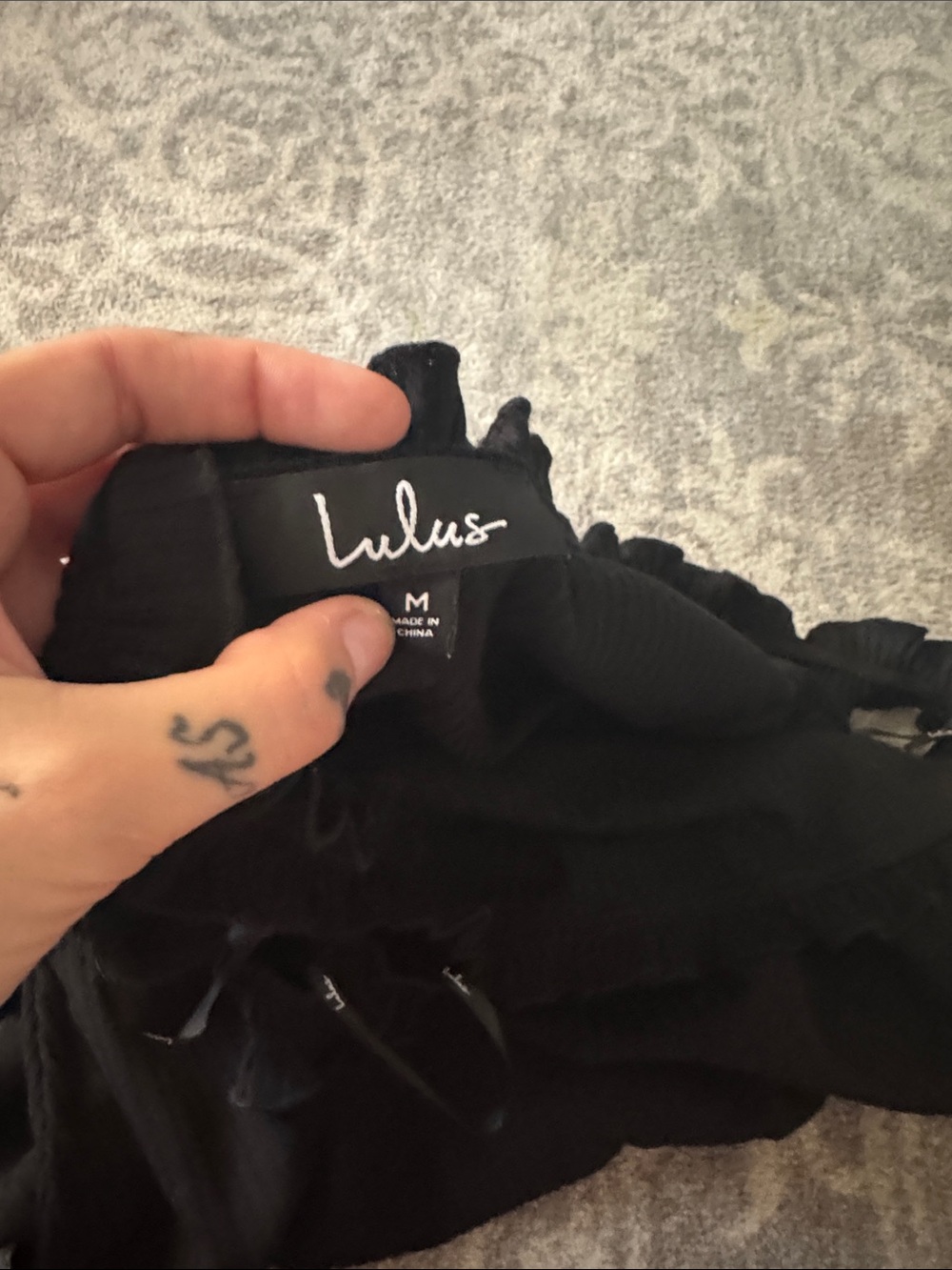 Lulu's Black Off-Shoulder Ruffle Dress - Picture 2 of 2